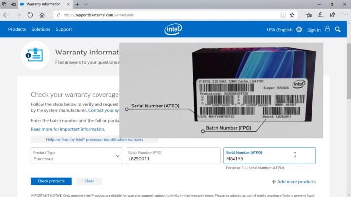 Bir Intel CPU'yu RMA yapmak için neye ihtiyacınız olacağına dair ayrıntılar.