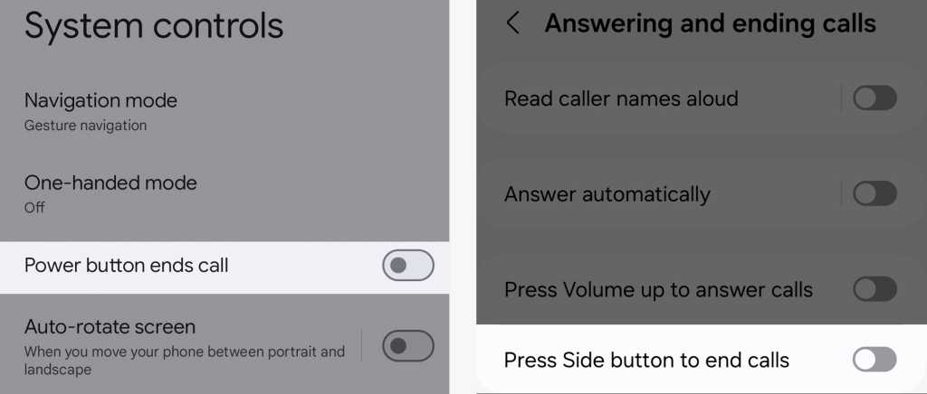 Android'de düğmeyle çağrıları sonlandırmak için Pixel ve Samsung kontrolleri