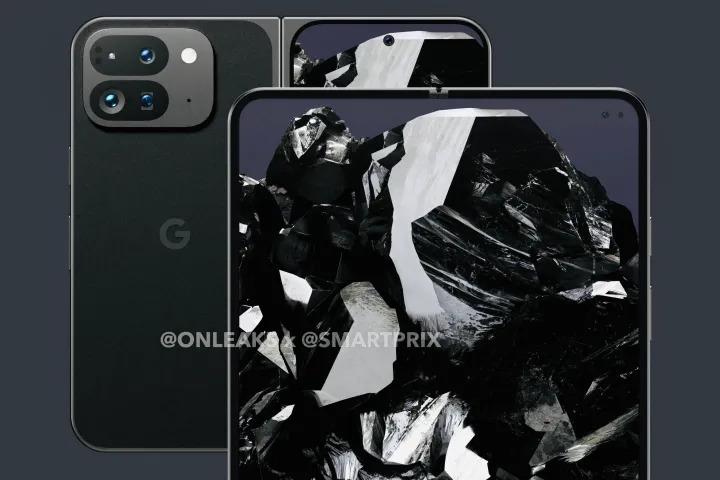 Google Pixel Fold 2 tasarımının sızdırılmış görüntüsü.