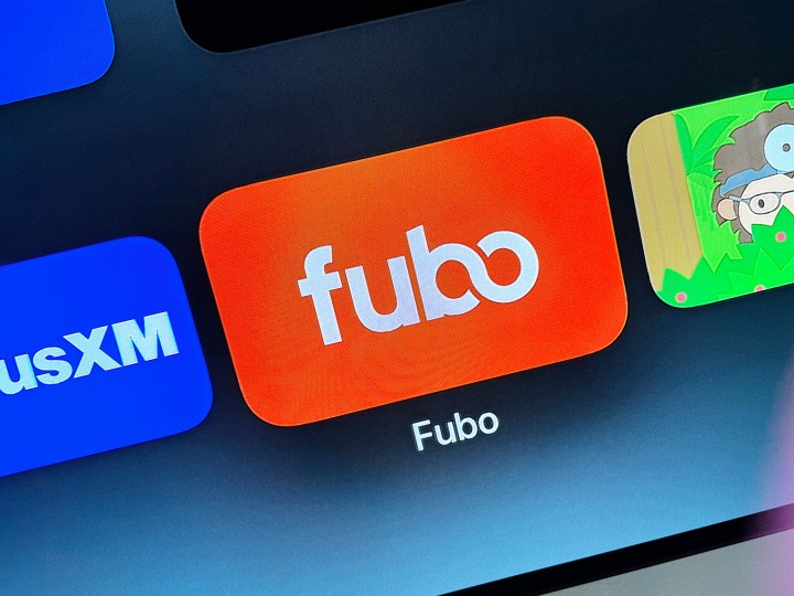 Apple TV'deki Fubo uygulaması simgesi.
