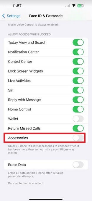Telefonunuzu şarj ederken iPhone'unuzun USB-C veya Lightning portunun veri aktarımı yapmasını engelleyebilirsiniz. | Resim kredisi-PhoneArena - Android, iOS kullanıcıları tekrar uyarıldı "Suyu sıkma"