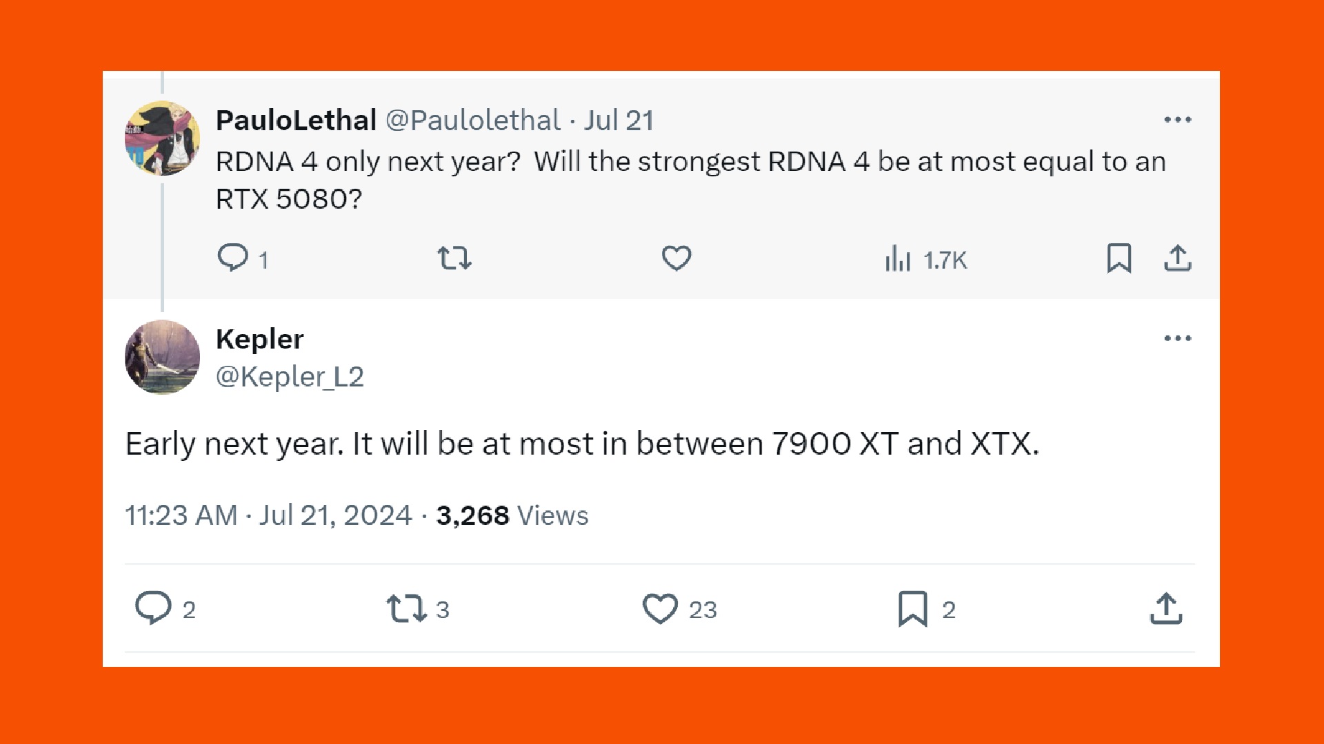 AMD’nin yeni GPU’su, sızıntıya göre Radeon RX 7900 XTX’i bile geçemiyor
