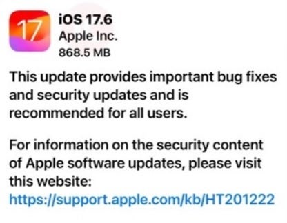 Apple bugün iOS 17.6 ve iPad 17.6'yı yayınladı. Resim kredisi-iPhone in Canada - Beta kullanıcısı değil misiniz? Sizin için de yeni iOS ve iPadOS güncellemeleri var