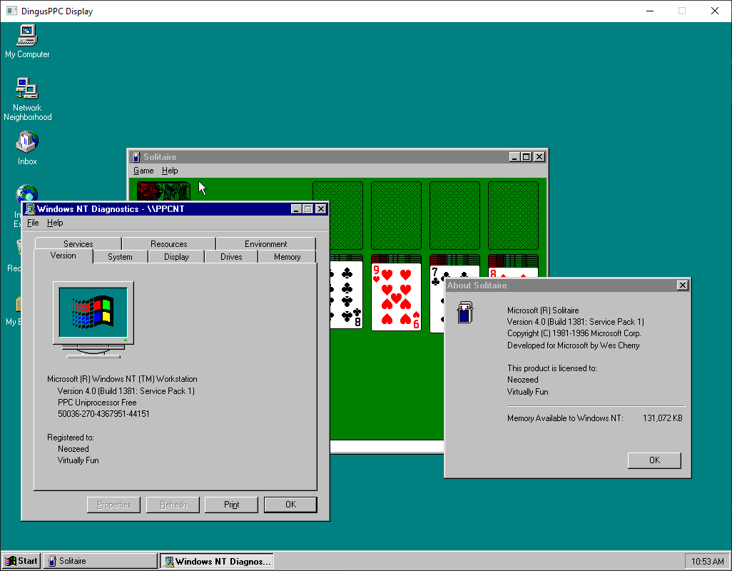 Mac'te çalışan Windows NT 4.0