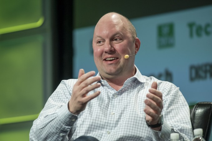 Andreessen Horowitz'in kurucu ortağı ve genel ortağı Marc Andreessen, 13 Eylül 2016 Salı günü ABD'nin Kaliforniya eyaletine bağlı San Francisco kentinde düzenlenen TechCrunch Disrupt San Francisco 2016 Zirvesi'nde konuşuyor.