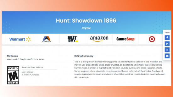 Hunt Showdown’ın devamı yeni reyting sızıntılarıyla gerçek olabilir