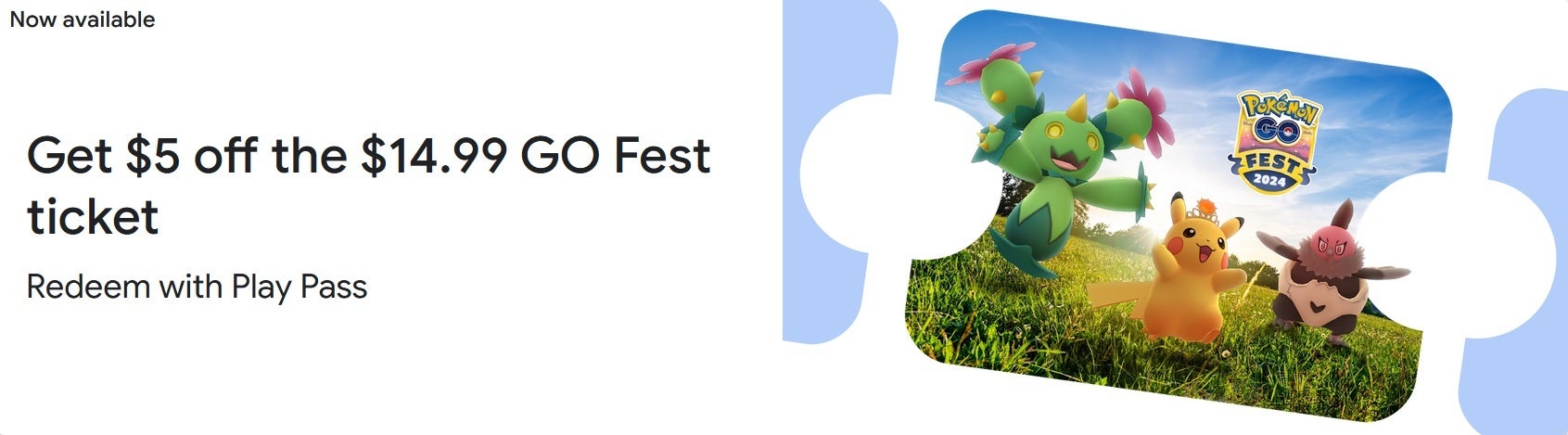 Pokemon Go Fest biletlerinde 5$ tasarruf edin | Resim kredisi - Google - Kazandığınız Google Play Puanlarını kullanarak Pokemon Go hediyeleri ve indirimleri kazanın