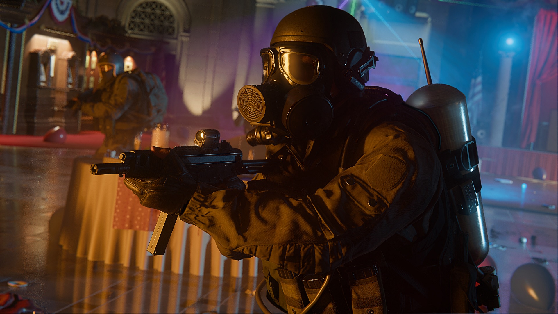 Call of Duty: Black Ops 6 gaz maskeli asker