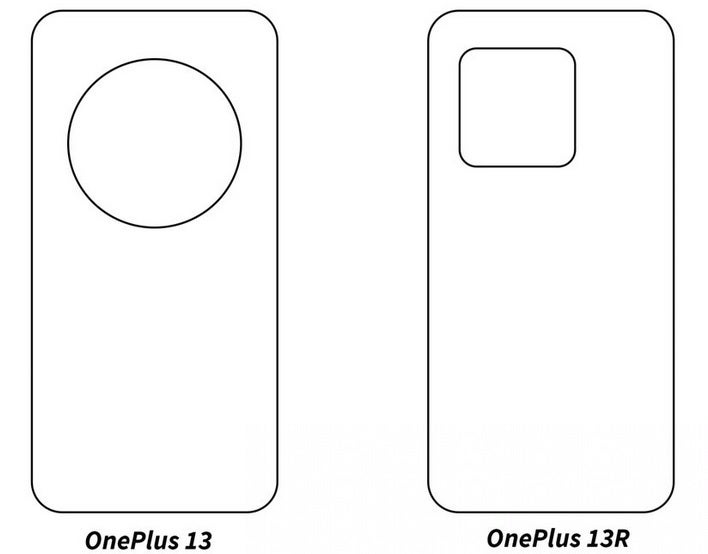 OnePlus 13 ve OnePlus 13R'nin arka tasarımını gösteren çizimler | Görsel kredisi-@heyitsyogesh - OnePlus 13, bir kategoride iPhone 15, Galaxy S24 ve Pixel 8'den daha yüksek puan alabilir