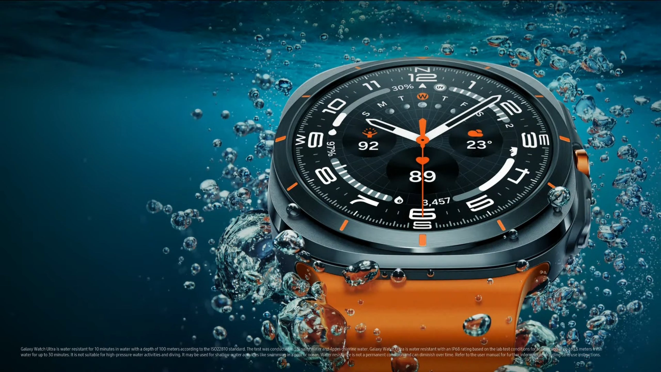 Galaxy Watch Ultra, inanılmaz derinliklere dayanacak şekilde üretildi. - Samsung, Galaxy Watch Ultra'yı tanıttı: Şimdiye kadar üretilmiş en güçlü Galaxy Watch