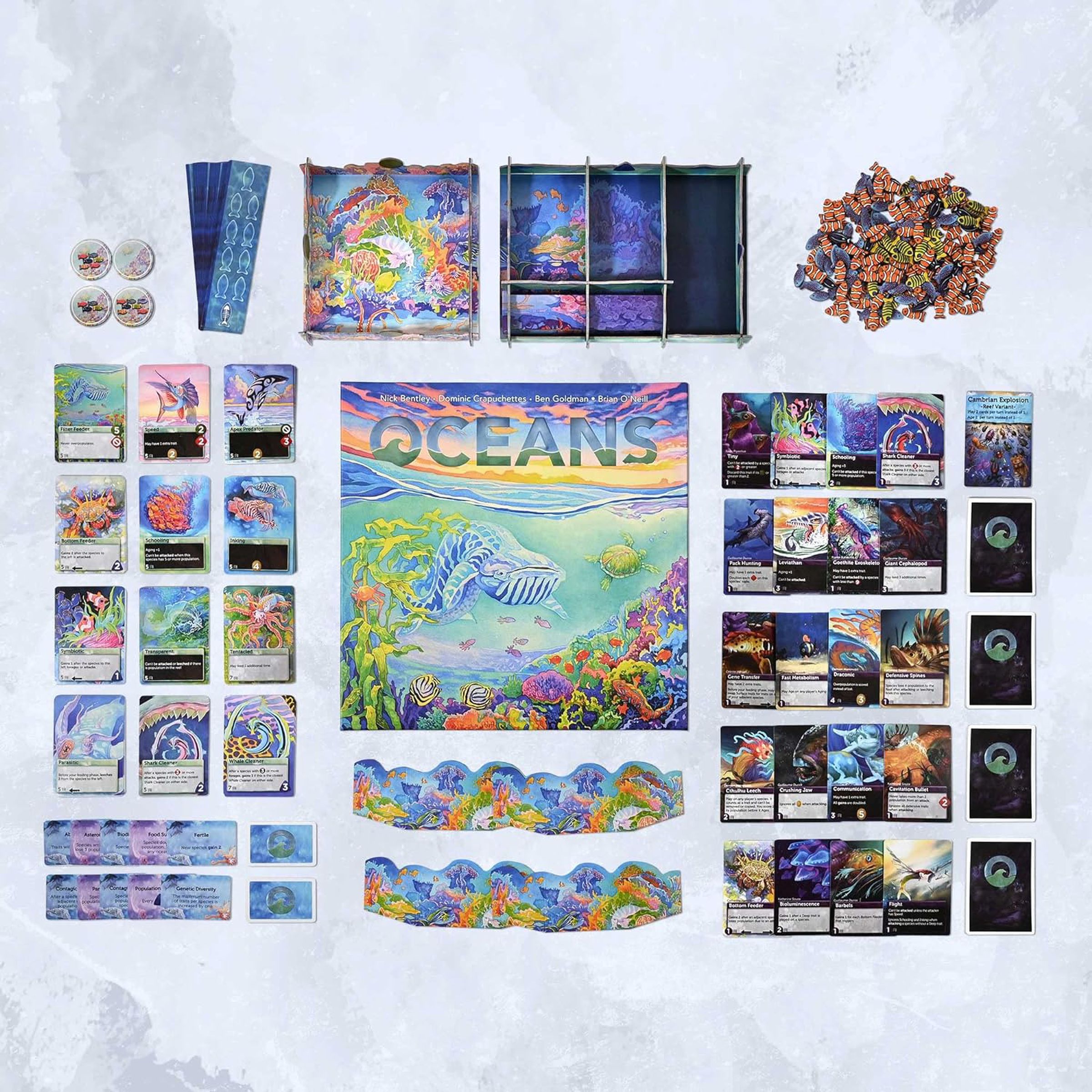Evolution: Oceans için tahta ve kartlar.