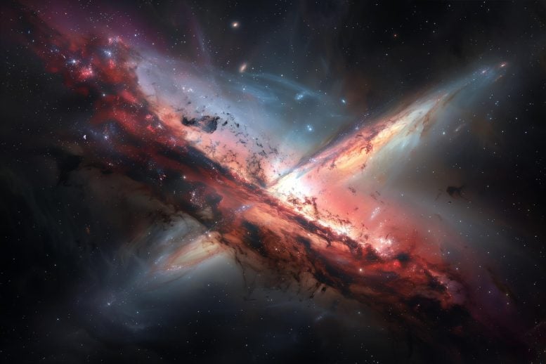 Webb Uzay Teleskobu Milyarlarca Işık Yılı Uzaklıktaki Şaşırtıcı Bir Kuasar-Galaksi Birleşmesini Yakaladı