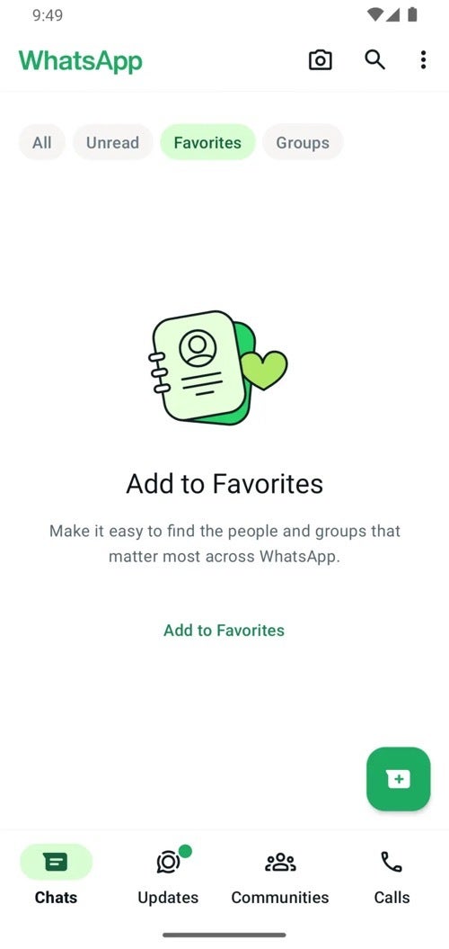 WhatsApp artık favori sohbetlerinizi ve grup konuşmalarınızı eklemenize olanak sağlıyor