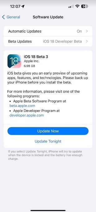 Artık iOS 18 Beta'nın herkese açık sürümünü yükleyebilir misiniz? | Resim kredisi-PhoneArena - iOS 18 Public Beta 1'i mi yoksa iOS 18 Developer Beta 3'ü mü yüklemelisiniz?