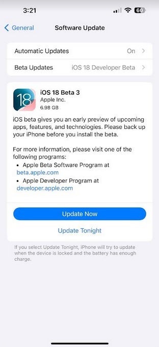 Apple, iOS 18 geliştirici beta 3'ü yayınladı | Resim kredisi-PhoneArena - iOS 18 geliştirici beta 3, hatalarınızı ortadan kaldırmak ve bazı yeni özellikler eklemek için burada