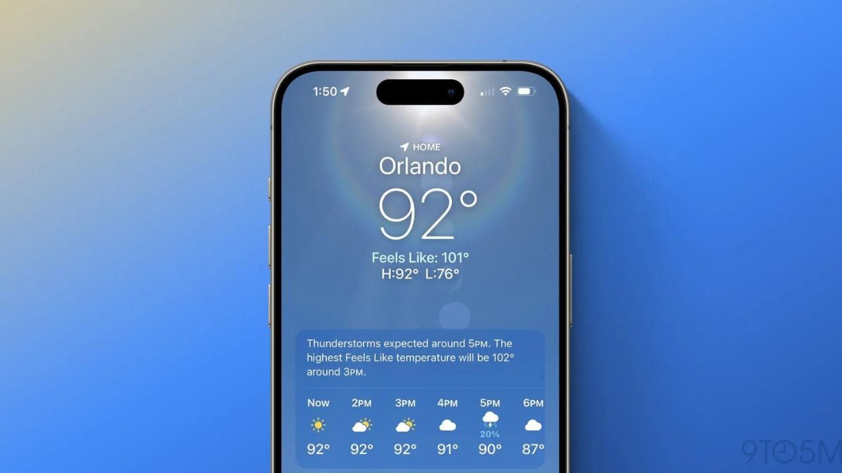 ios18 hava durumu uygulaması 9to5mac iOS 18 Hava Durumu uygulaması özelliği
