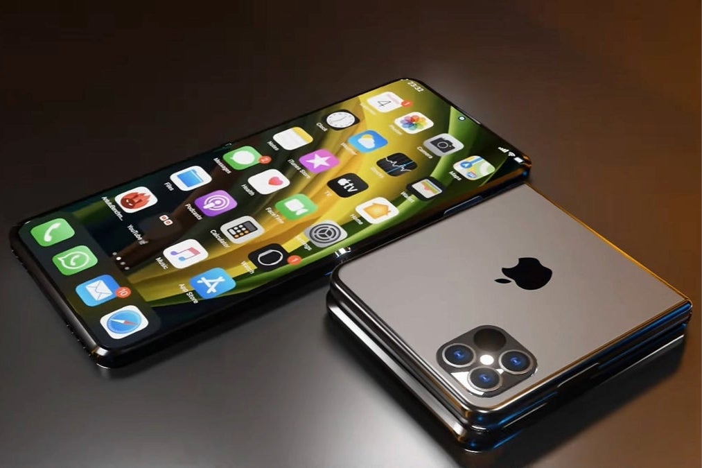 Katlanabilir iPhone'un konsept tasarımı. | Görsel kredisi – iOS Beta News - Apple, diğer markaların birçok neslinden sonra katlanabilir oyuna çok mu geç kaldı?