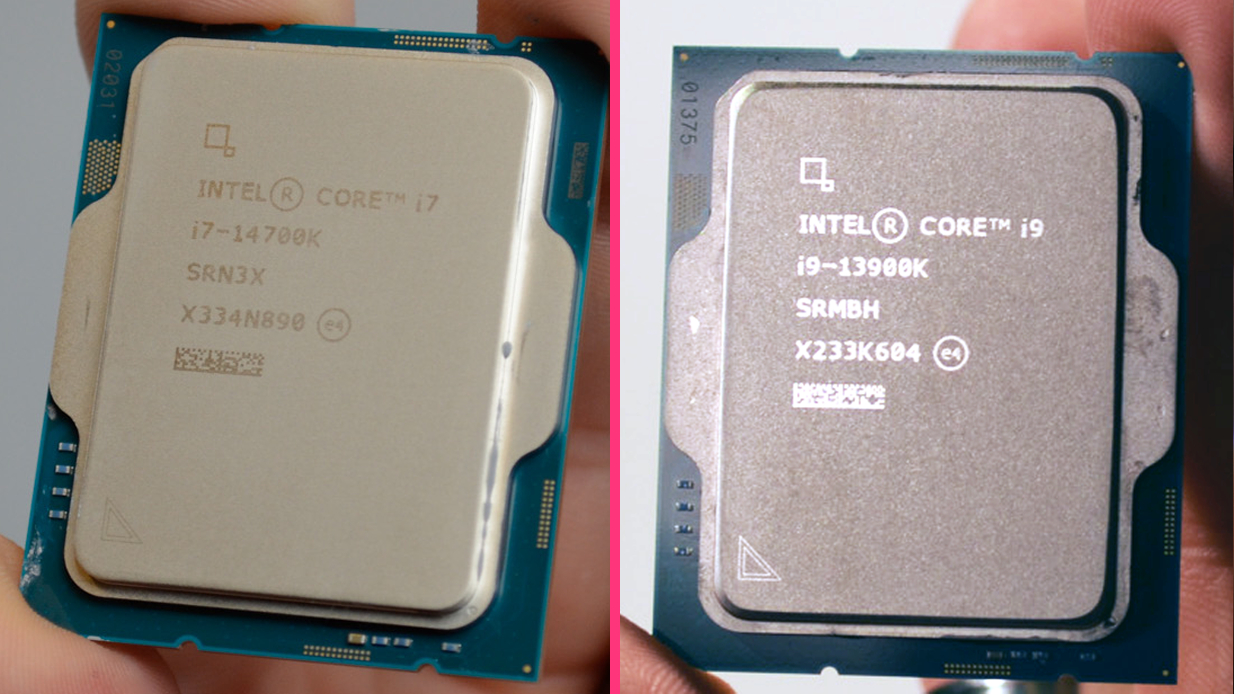 Intel Core i-14700K ve 13900K yan yana