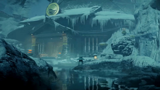 Star Wars Outlaws gezegenlerinden biri olan Kijimi'deki Ashiga Klanı'nın saklandığı yerdeki buzla kaplı bir bina. 
