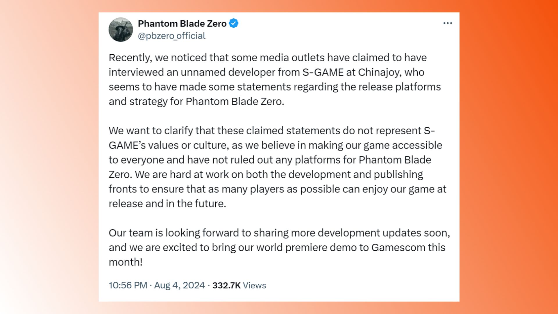 Phantom Blade Zero geliştiricisi, “kimsenin Xbox’a ihtiyacı olmadığı” iddiasını kınadı