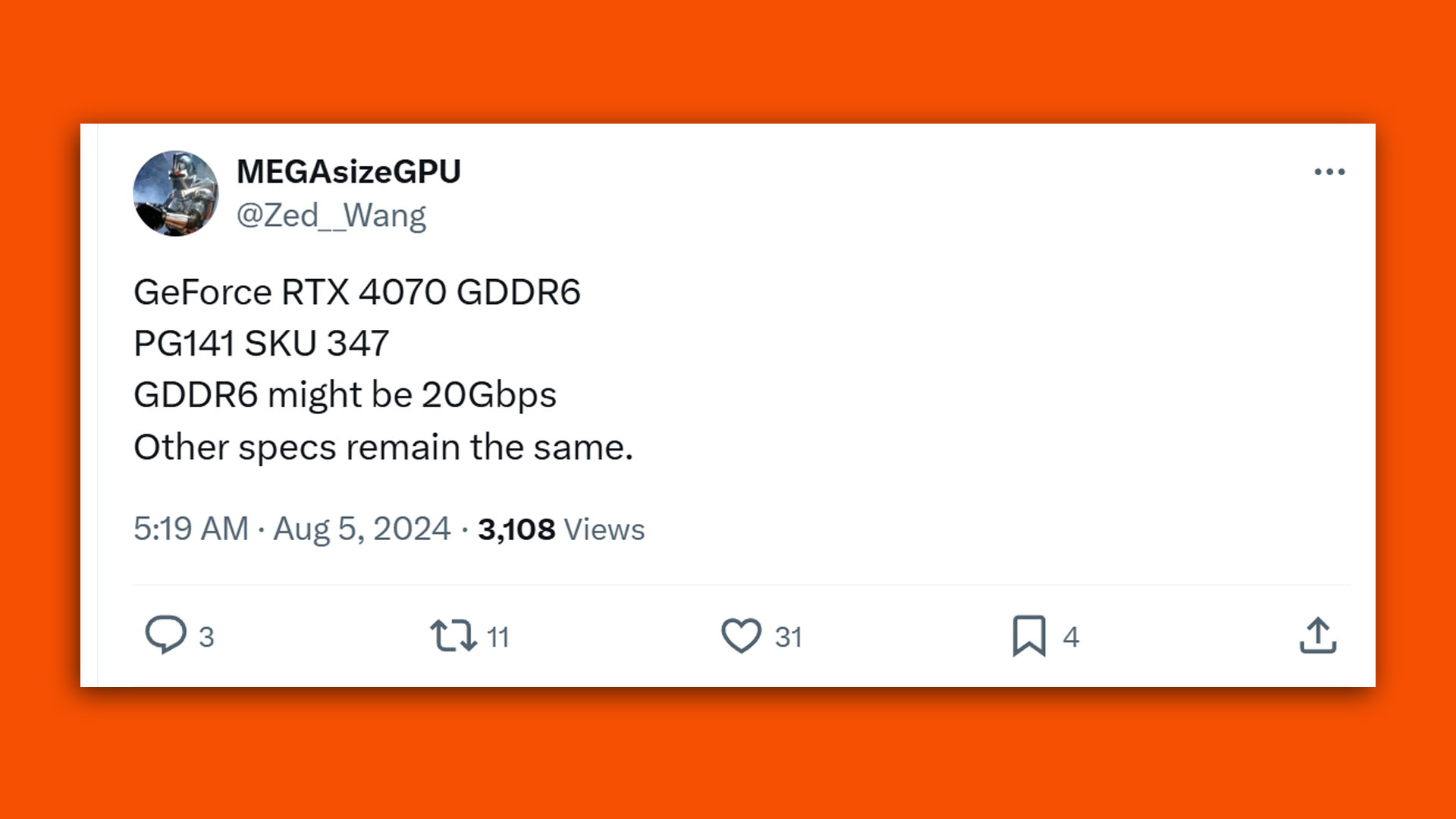 Sızıntıya göre Nvidia yeni, biraz daha yavaş bir RTX 4070 üzerinde çalışıyor