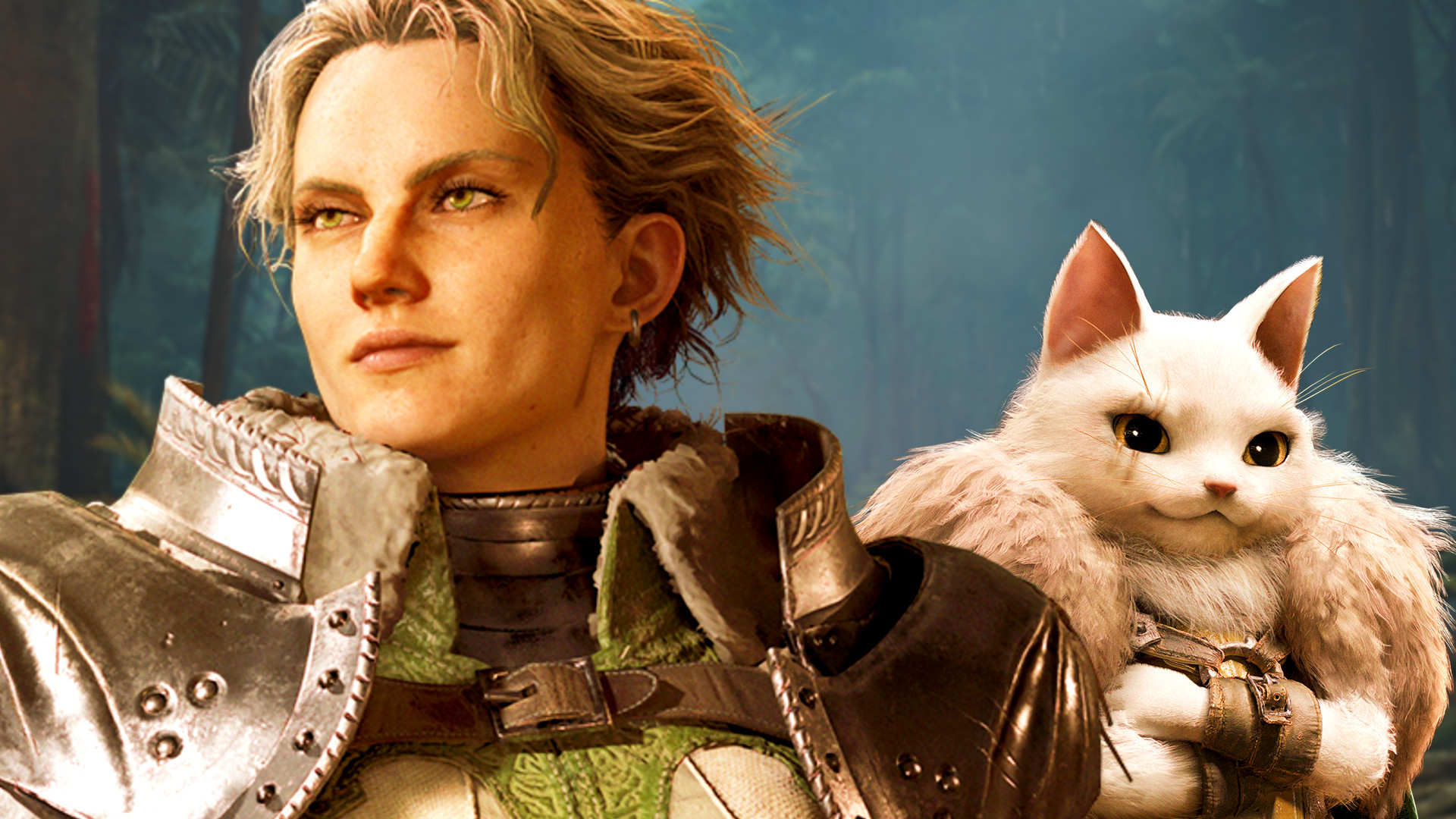 Monster Hunter Wilds - Olivia ve palico'su Athos.