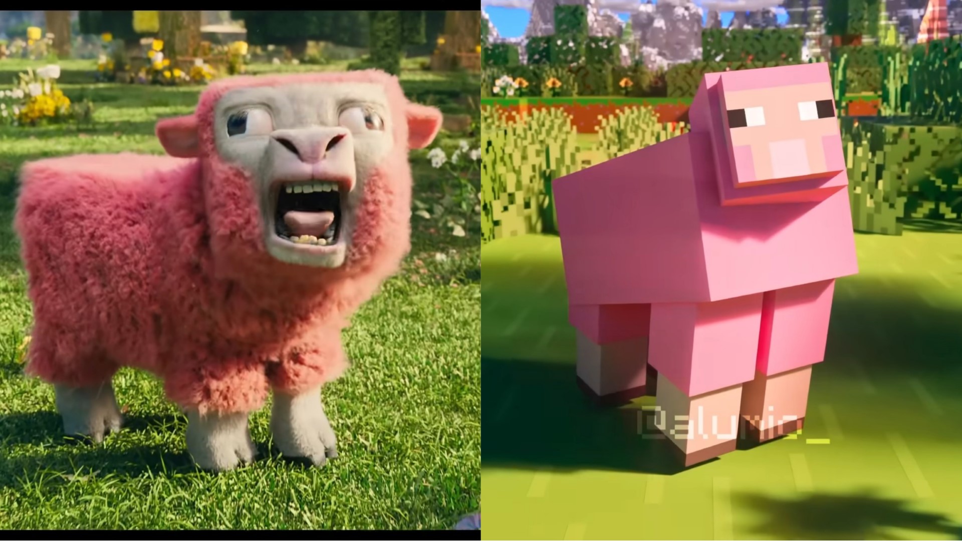 Minecraft filmi animasyon versiyonuyla yan yana