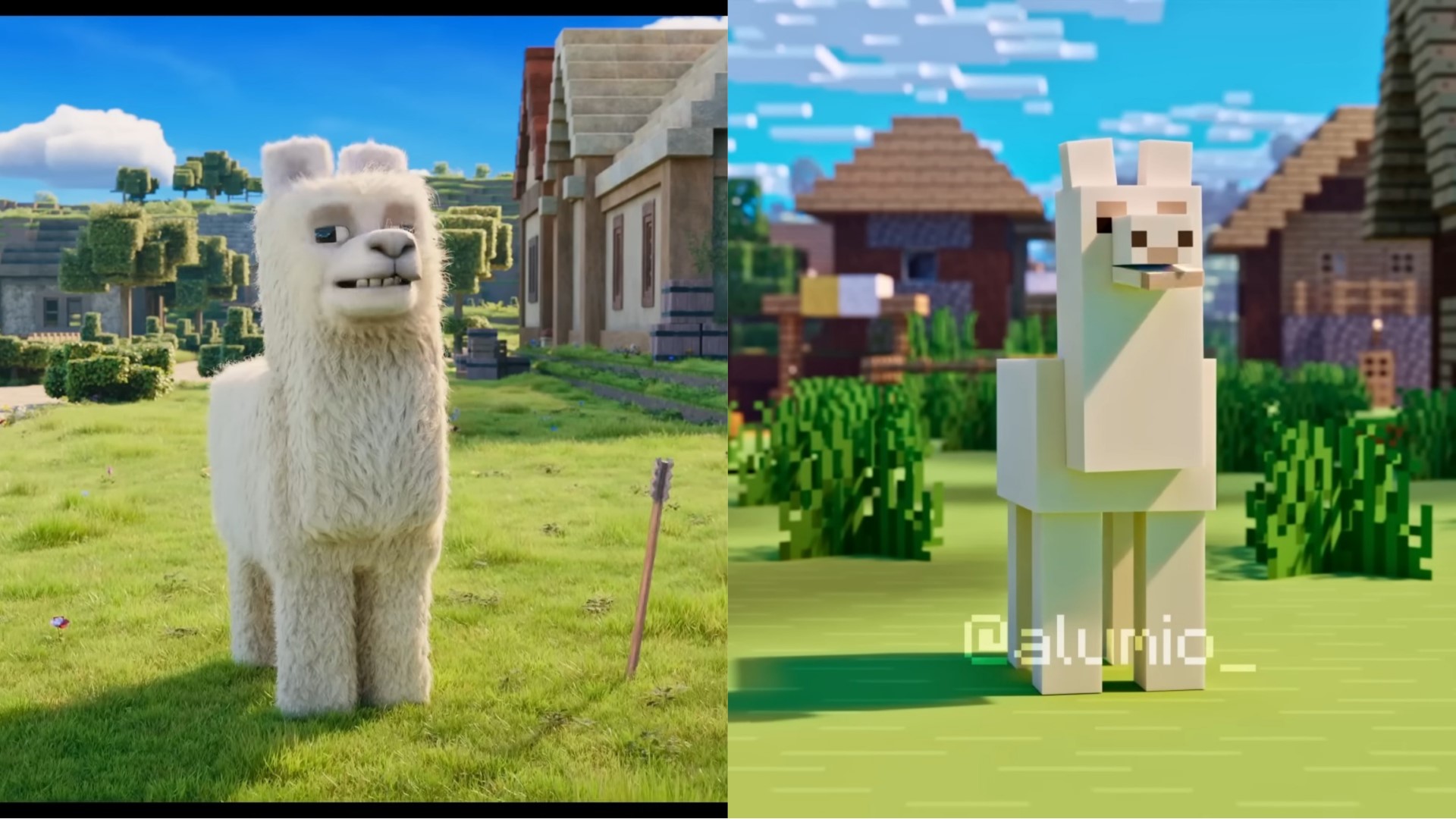 Minecraft filmi animasyon versiyonuyla yan yana