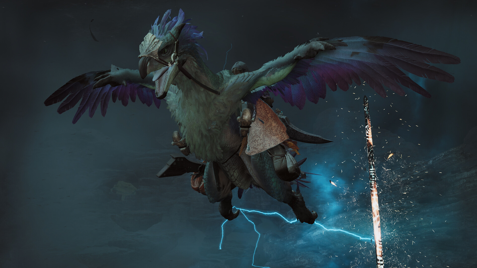Monster Hunter Wilds'tan dev bir kuş.