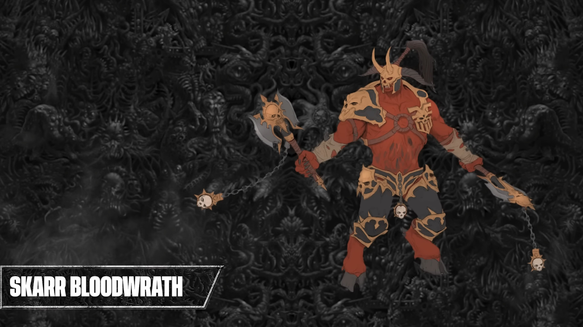 Total War Warhammer 3 - Yeni Khorne efsanevi lordu Skarr Bloodwrath.