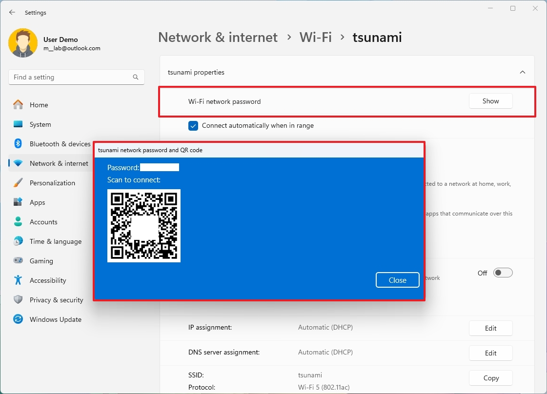 Wi-Fi ağ parolası ayarları