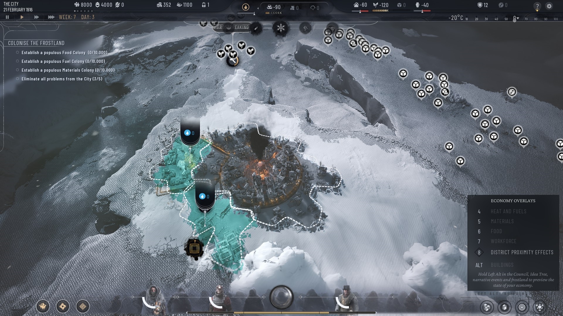 Frostpunk 2 incelemesi karanlık mod kullanıcı arayüzü