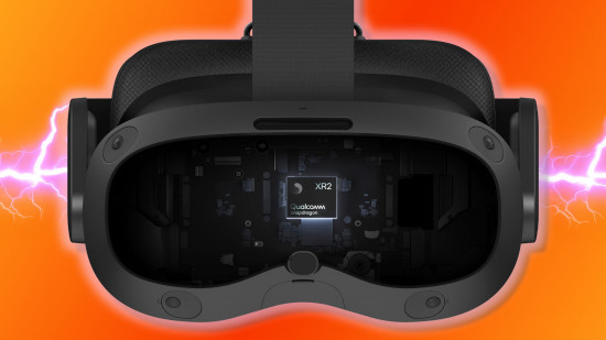 HTC Vive Vision VR oyun kulaklığının içi, Qualcomm Snapdragon XR2 çipini gösteriyor