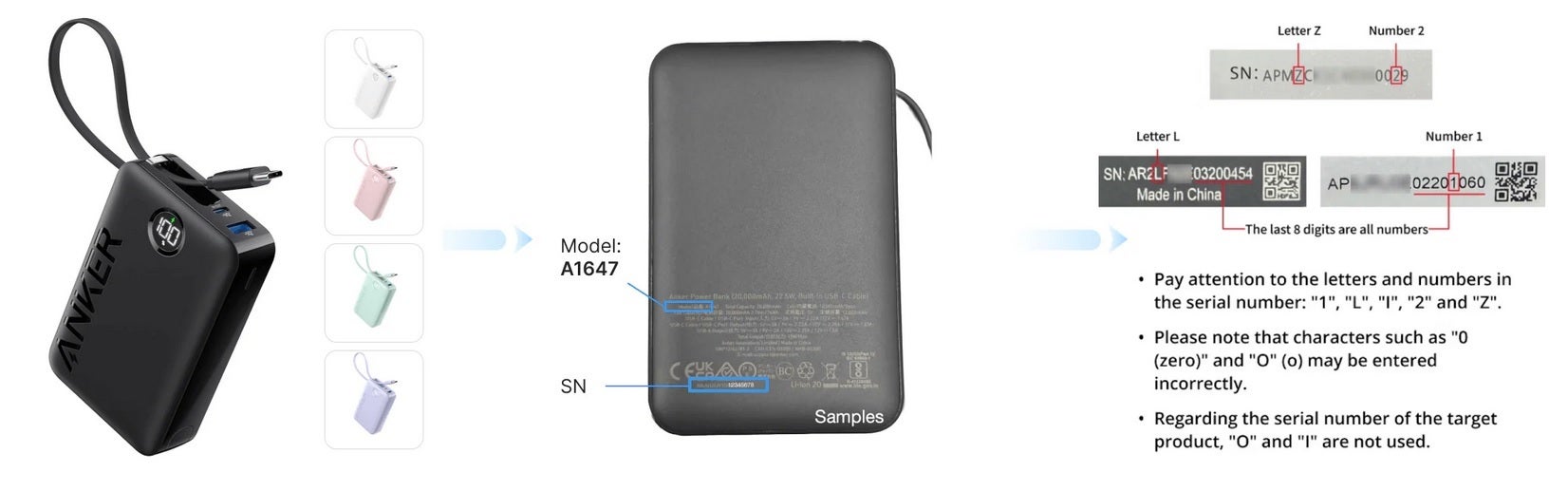 Anker model A1647, Anker Power Bank. | Resim kredisi-Anker - Yangın tehlikesi oluşturan bu geri çağrılan Anker powerbanklardan hiçbirine sahip olmadığınızdan emin olun