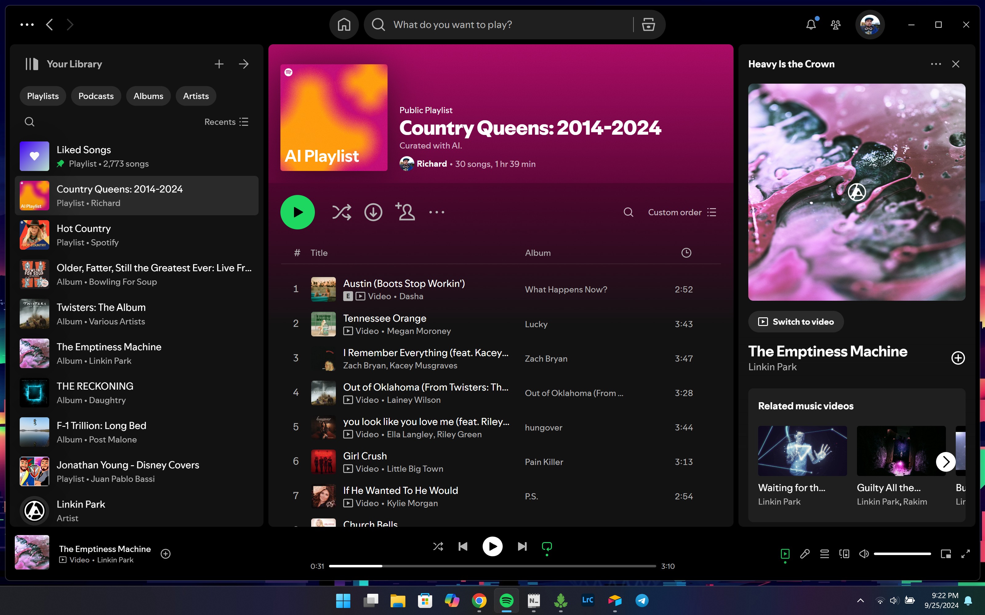 Spotify'da yapay zeka tarafından oluşturulan bir çalma listesini dinlemek