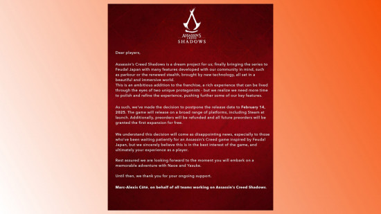 Ubisoft'tan yapılan açıklamanın tamamı.