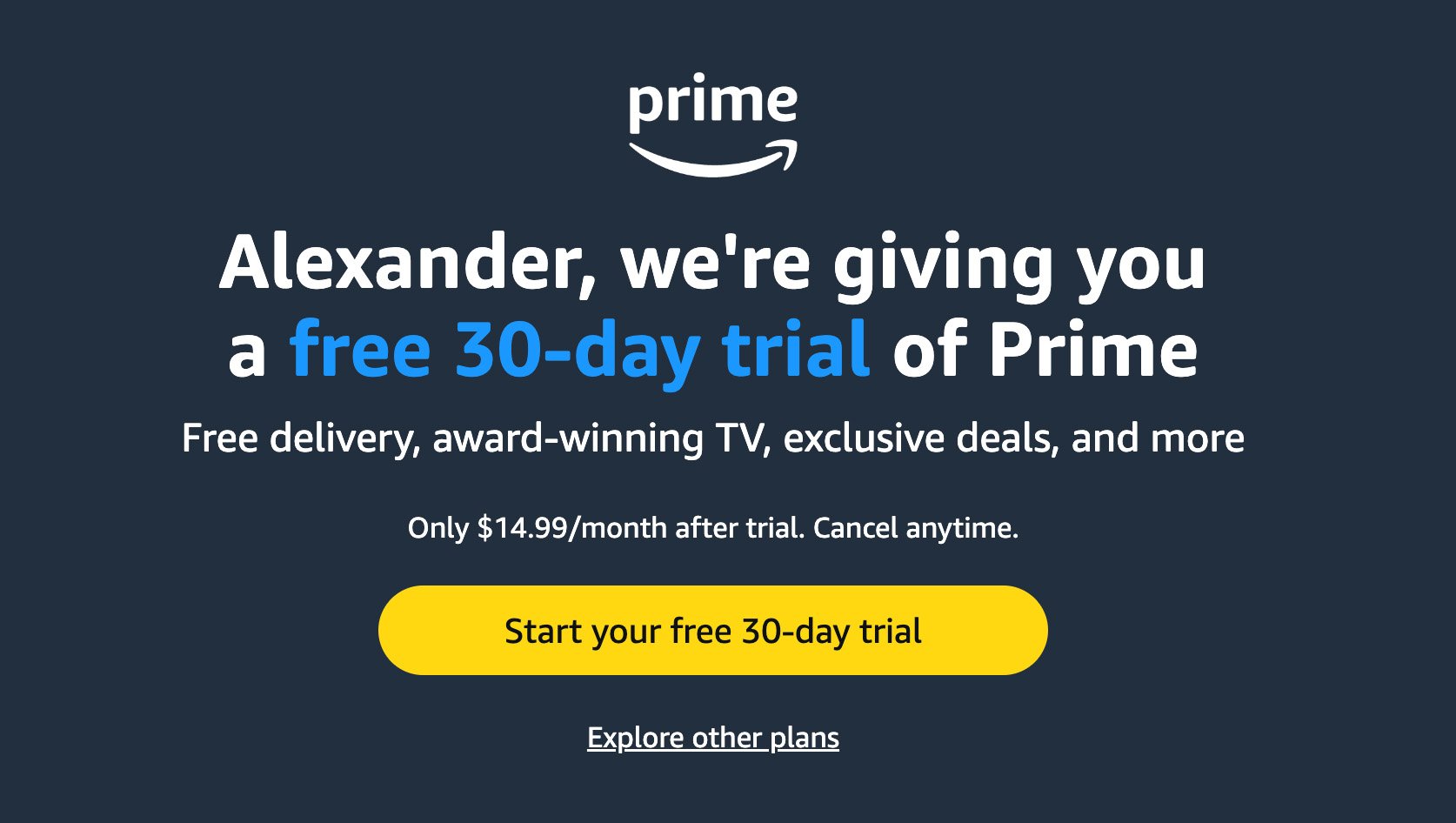 Prime Üyelik Amazon