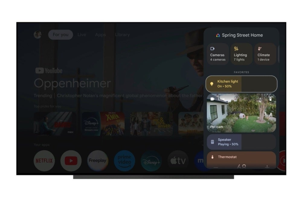 Yeni Google TV arayüzünden ekran görüntüleri