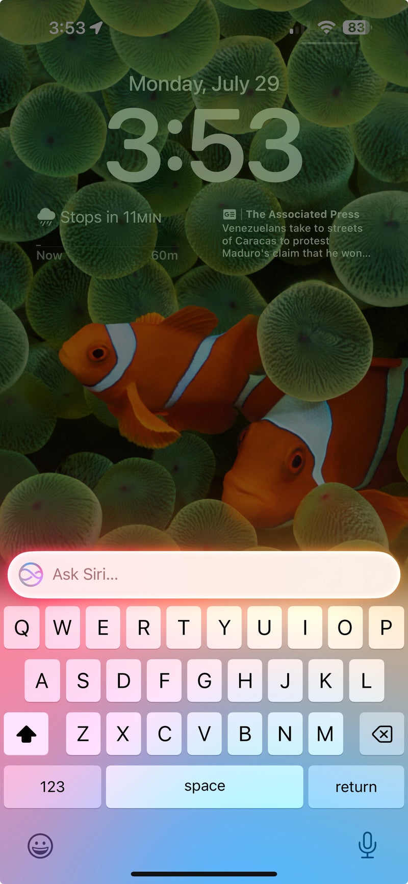 iOS 18'deki Siri ile Sohbet özelliğinin ekran görüntüsü