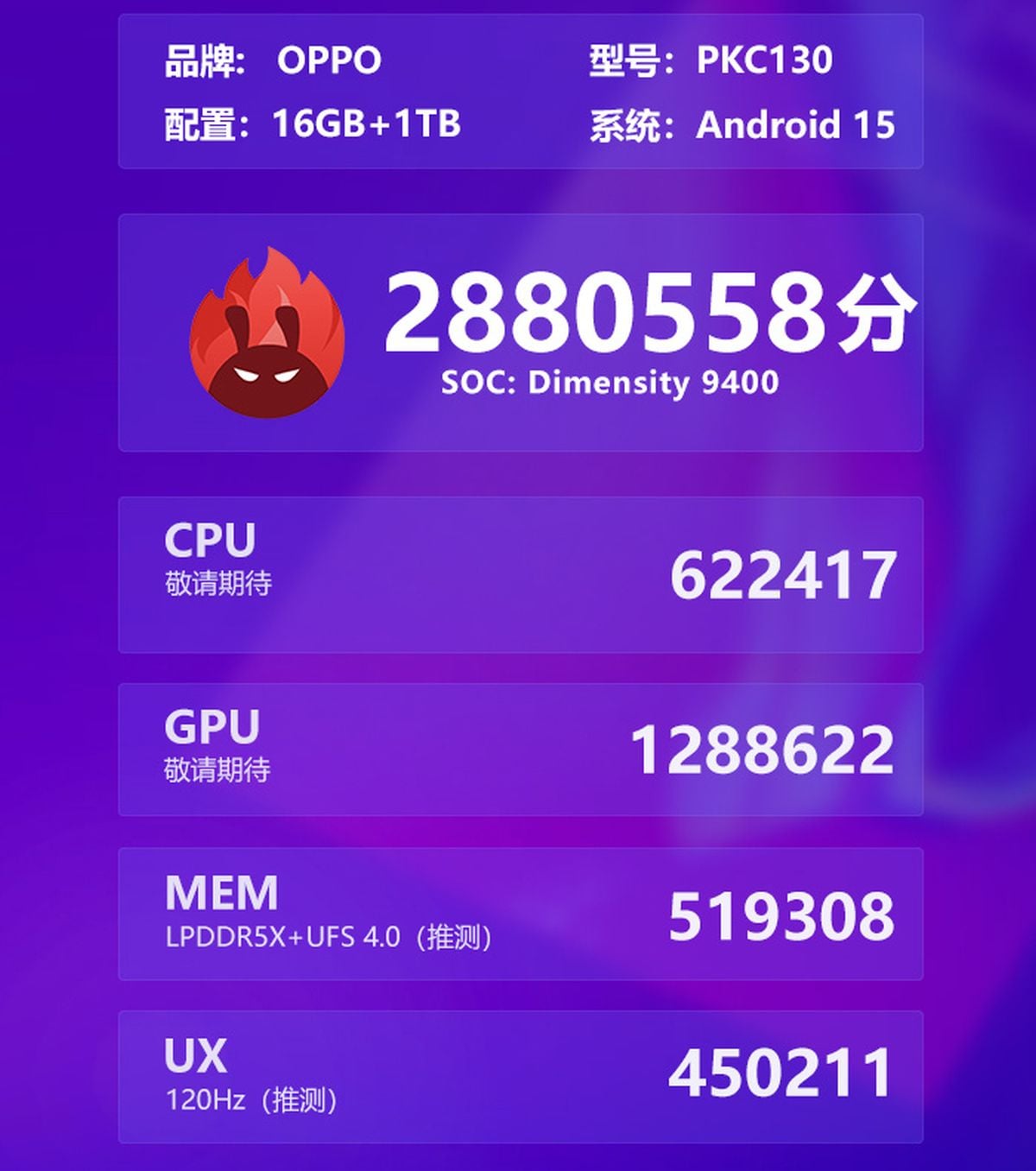 oppo find x8 antutu weibo AnTuTu