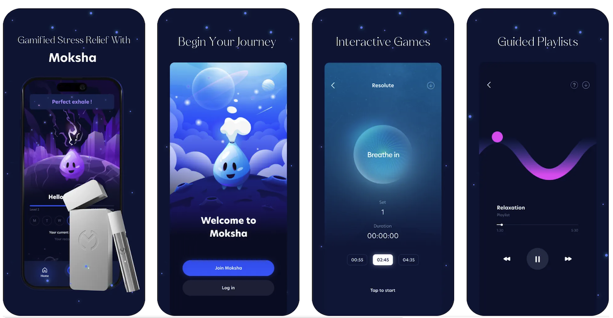 App Store'dan Moksha iOS uygulaması ekran görüntüleri
