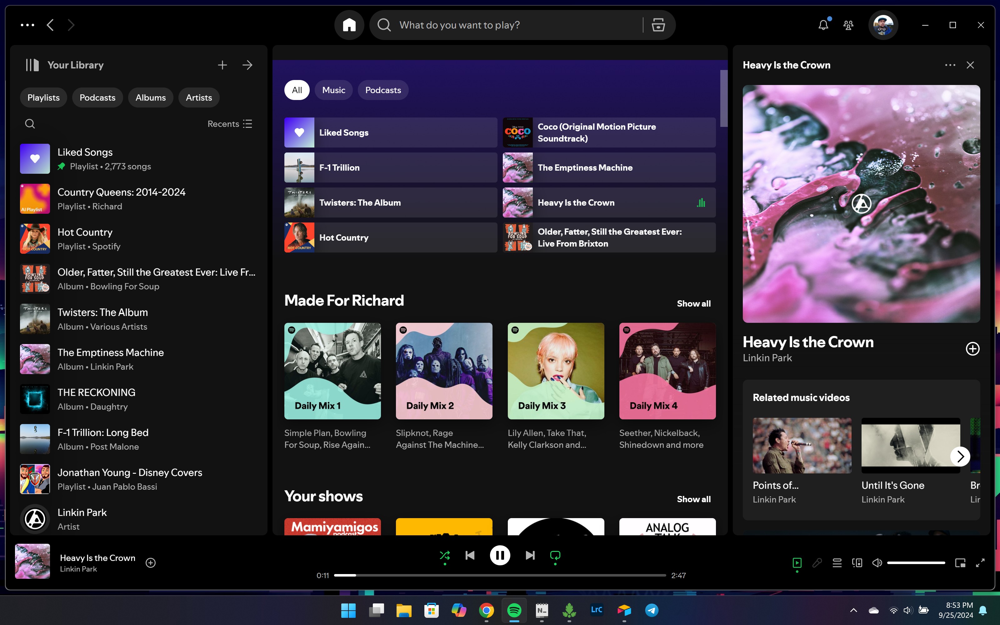 Windows 11'de Spotify masaüstü uygulaması