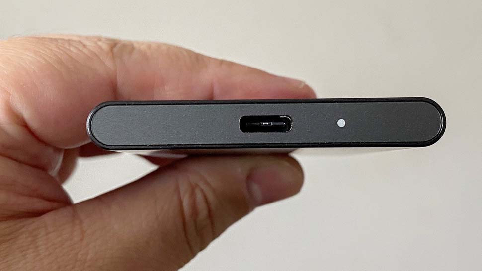 Samsung T7 SSD USB-C bağlantı noktası.