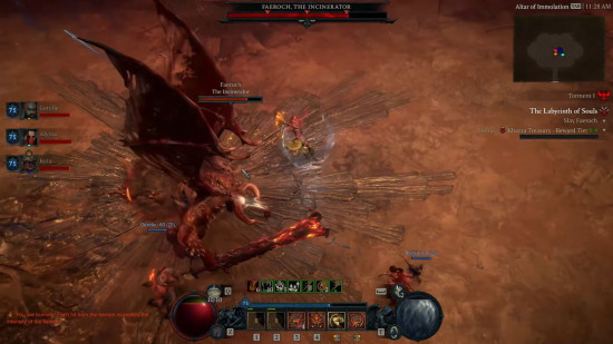 Diablo 4 Dark Citadel: Faeroch büyük kanatlı bir patrondur