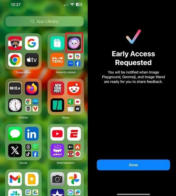 Image Playground ve Genmoji'ye hâlâ erken erişim bekleniyor.