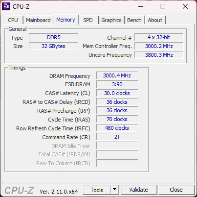 Teamgroup T-Force Delta RGB DDR5 RAM CPU-Z'de algılandı