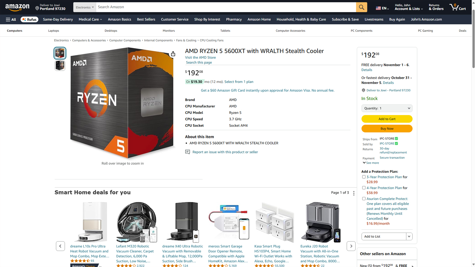 AMD Ryzen 5000 Amazon listeleme yazım hatası