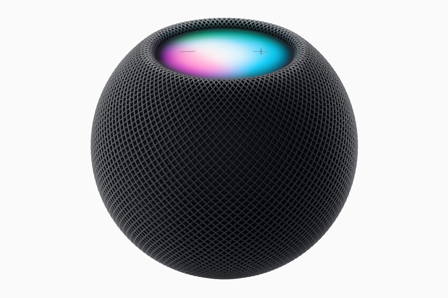 Geceyarısı rengindeki Apple Homepod Mini'nin görüntüsü