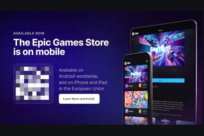 Epic Games Store sitesinden, kullanılabilirliğini gösteren ekran görüntüsü