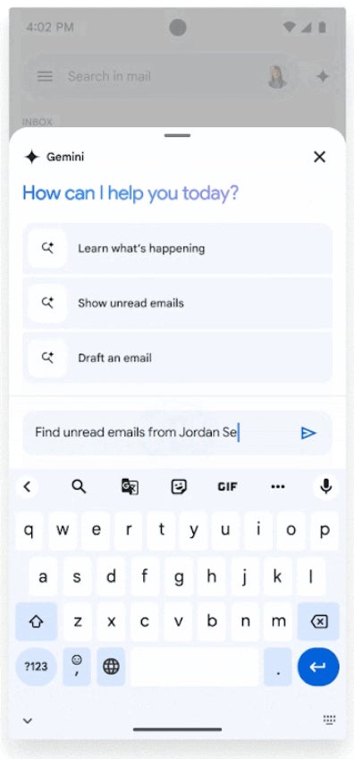 iOS için Gmail'de Gemini Soru-Cevap